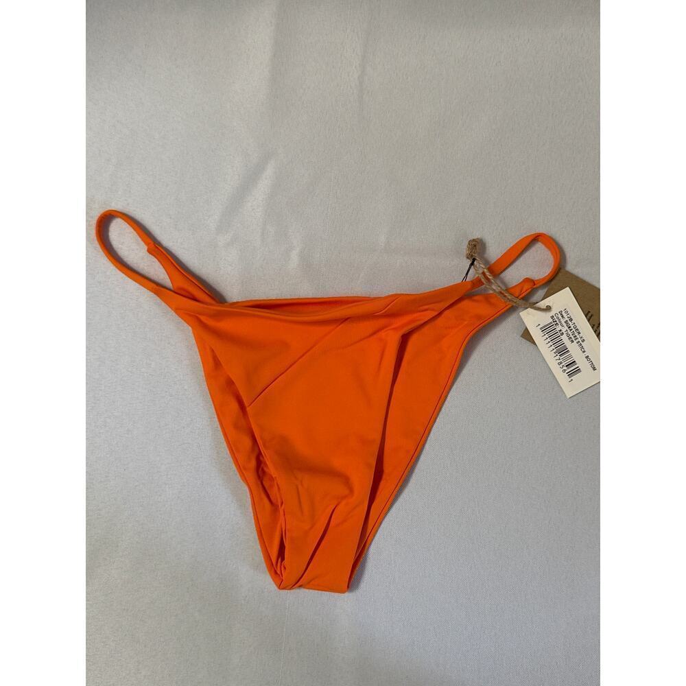FP Toast Swim Signature Stitch Bikini Bottoms Tiger Orange Sz XS